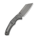 SENCUT Clout Thumb Stud Knife Gray Canvas Micarta Handle (2.99" Gray Stonewashed D2 Blade) S26031 Sample1 - SENCUT