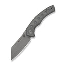 SENCUT Clout Thumb Stud Knife Gray Canvas Micarta Handle (2.99" Gray Stonewashed D2 Blade) S26031 Sample1 - SENCUT