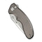 SENCUT Cybrix Thumb Stud & Flipper Knife Gray Aluminum Handle (3.46" Satin Finished 9Cr18MoV Blade) S23098A - 2 - SENCUT