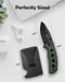SENCUT Excalis Flipper & Thumb Stud Knife Green Canvas Micarta Handle (2.97" Black 9Cr18MoV Blade) S23068 - 3