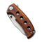 SENCUT Excalis Flipper & Thumb Stud Knife Guibourtia Wood Handle (2.97" Satin Finished 9Cr18MoV Blade) S23068-4