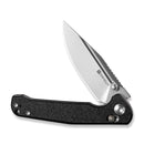 SENCUT Glenspar Thumb Stud & Crossbar Lock Knife Black Shredded G10 Handle (3.45" Stonewashed 9Cr18MoV Blade) S25046 - 2 - SENCUT