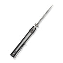 SENCUT Glenspar Thumb Stud & Crossbar Lock Knife Black Shredded G10 Handle (3.45" Stonewashed 9Cr18MoV Blade) S25046 - 2 - SENCUT