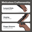 SENCUT Glenspar Thumb Stud & Crossbar Lock Knife Brown Canvas Micarta Handle (3.45" Black 9Cr18MoV Blade) S25046 - 3 - SENCUT