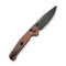 SENCUT Glenspar Thumb Stud & Crossbar Lock Knife Brown Canvas Micarta Handle (3.45" Black 9Cr18MoV Blade) S25046 Sample2 - SENCUT