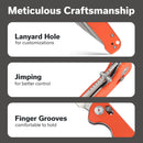 SENCUT Glenspar Thumb Stud & Crossbar Lock Knife Orange G10 Handle (3.45" Satin Finished 9Cr18MoV Blade) S25046 - 1 - SENCUT