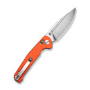 SENCUT Glenspar Thumb Stud & Crossbar Lock Knife Orange G10 Handle (3.45" Satin Finished 9Cr18MoV Blade) S25046 - 1 - SENCUT