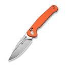 SENCUT Glenspar Thumb Stud & Crossbar Lock Knife Orange G10 Handle (3.45" Satin Finished 9Cr18MoV Blade) S25046 - 1 - SENCUT