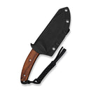 SENCUT Juncture Fixed Blade Knife Guibourtia Wood Handle (3.99" Black D2 Blade) S25113 Sample2 - SENCUT