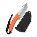 SENCUT Juncture Fixed Blade Knife Orange G10 Handle (3.99" Stonewashed D2 Blade) S25113 Sample1 - SENCUT