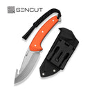 SENCUT Juncture Fixed Blade Knife Orange G10 Handle (3.99" Stonewashed D2 Blade) S25113 Sample1 - SENCUT