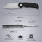 SENCUT Omniform Flipper Knife Black Canvas Micarta Handle (3.65" Satin Finished 9Cr18MoV Blade) S23064-2