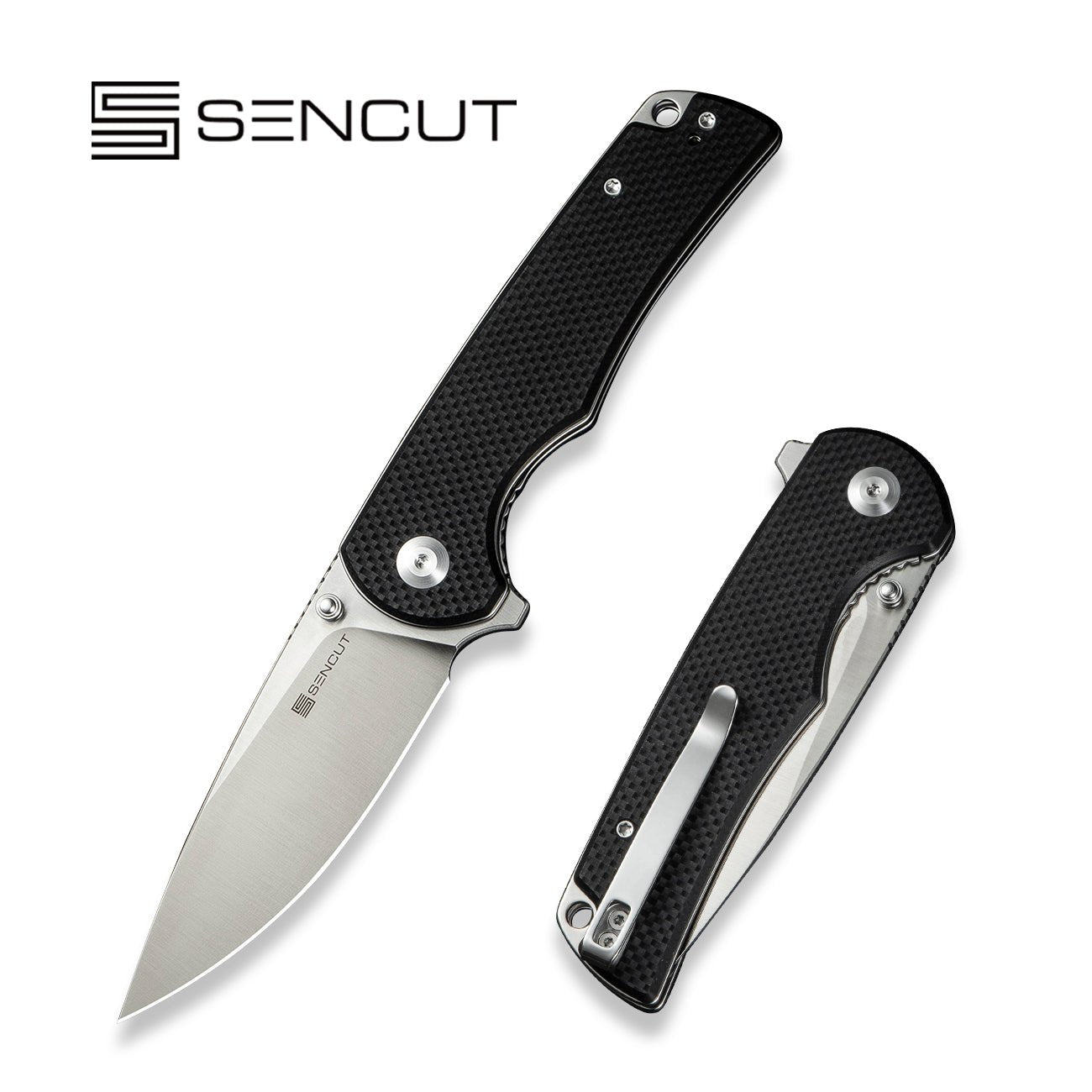 SENCUT Praktisk Thumb Stud & Flipper Knife G10 Handle (3.59