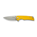 SENCUT Praktisk Thumb Stud & Flipper Knife Yellow Coarse G10 Handle (3.59" Satin Finished 9Cr18MoV Blade) S24019 - 2 - SENCUT