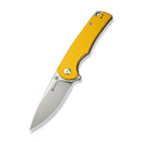 SENCUT Praktisk Thumb Stud & Flipper Knife Yellow Coarse G10 Handle (3.59" Satin Finished 9Cr18MoV Blade) S24019 - 2 - SENCUT