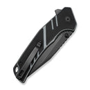 SENCUT Quirk Flipper & Thumb Stud Knife Black & Gray G10 Handle (3.41" Black D2 Blade) S25099-2 - SENCUT
