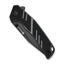 SENCUT Quirk Flipper & Thumb Stud Knife Black & Gray G10 Handle (3.41" Black D2 Blade) S25099-2 - SENCUT