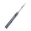 SENCUT Quirk Flipper & Thumb Stud Knife Blue, Purple & Black G10 Handle (3.41" Satin Finished D2 Blade) S25099-3 - SENCUT