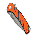 SENCUT Quirk Flipper & Thumb Stud Knife Orange & Black G10 Handle (3.41" Gray Stonewashed D2 Blade) S25099-1 - SENCUT