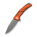 SENCUT Quirk Flipper & Thumb Stud Knife Orange & Black G10 Handle (3.41" Gray Stonewashed D2 Blade) S25099-1 - SENCUT