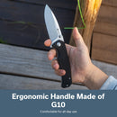 SENCUT Skarnax Flipper & Thumb Stud Knife G10 Handle (3.79" 9Cr18MoV Blade) S24025 - 1 - SENCUT