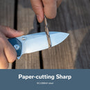 SENCUT Skarnax Flipper & Thumb Stud Knife Micarta Handle (3.79" 9Cr18MoV Blade) S24025 - 3 - SENCUT