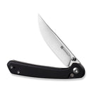 SENCUT Skelfin Thumb Stud & Button Lock Knife Black G10 Handle (3.3" Satin Finished 9Cr18MoV Blade) S25007 - 2 - SENCUT