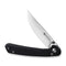 SENCUT Skelfin Thumb Stud & Button Lock Knife Black G10 Handle (3.3" Satin Finished 9Cr18MoV Blade) S25007 - 2 - SENCUT