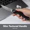 SENCUT Skelfin Thumb Stud & Button Lock Knife Black G10 Handle (3.3" Satin Finished 9Cr18MoV Blade) S25007 - 2 - SENCUT