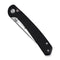 SENCUT Skelfin Thumb Stud & Button Lock Knife Black G10 Handle (3.3" Satin Finished 9Cr18MoV Blade) S25007 - 2 - SENCUT