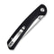SENCUT Skelfin Thumb Stud & Button Lock Knife Black G10 Handle (3.3" Satin Finished 9Cr18MoV Blade) S25007 - 2 - SENCUT