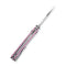 SENCUT Skelfin Thumb Stud & Button Lock Knife Powder Pink G10 Handle (3.3" Satin Finished 9Cr18MoV Blade) S25007 - 3 - SENCUT