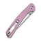 SENCUT Skelfin Thumb Stud & Button Lock Knife Powder Pink G10 Handle (3.3" Satin Finished 9Cr18MoV Blade) S25007 - 3 - SENCUT