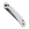 SENCUT Skelfin Thumb Stud & Button Lock Knife White G10 Handle (3.3" Black 9Cr18MoV Blade) S25007 - 1 - SENCUT