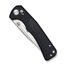 SENCUT Slybolt Thumb Stud & Crossbar Lock Knife Black G10 Handle (3.59" Satin Finished 9Cr18MoV Blade) S25001 - 1 - SENCUT