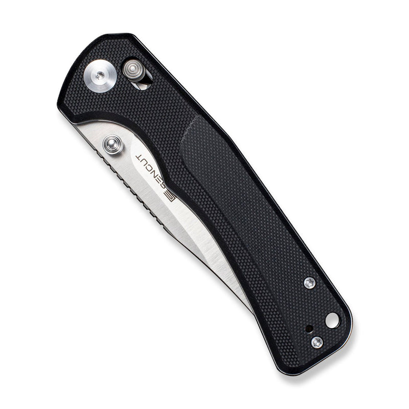 SENCUT Slybolt Thumb Stud & Crossbar Lock Knife Black G10 Handle (3.59" Satin Finished 9Cr18MoV Blade) S25001 - 1 - SENCUT