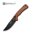 SENCUT Slybolt Thumb Stud & Crossbar Lock Knife Black G10 Handle (3.59" Satin Finished 9Cr18MoV Blade) S25001 Sample1 - SENCUT