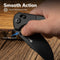 SENCUT Slybolt Thumb Stud & Crossbar Lock Knife Dark Green Canvas Micarta Handle (3.59" Black 9Cr18MoV Blade) S25001A - 1 - SENCUT