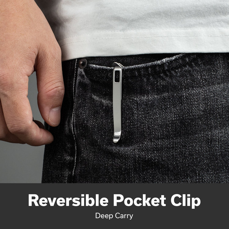 SENCUT Stratex Flipper & Thumb Stud Knife Black G10 Handle (3.17" Satin Finished 9Cr18MoV Blade) S25055 - 1 - SENCUT