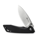 SENCUT Stratex Flipper & Thumb Stud Knife Black G10 Handle (3.17" Satin Finished 9Cr18MoV Blade) S25055 - 1 - SENCUT