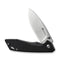 SENCUT Stratex Flipper & Thumb Stud Knife Black G10 Handle (3.17" Satin Finished 9Cr18MoV Blade) S25055 - 1 - SENCUT