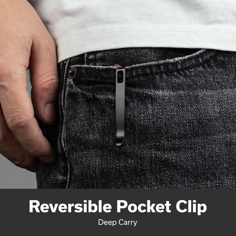 SENCUT Stratex Flipper & Thumb Stud Knife Guibourtia Wood Handle (3.17" Black 9Cr18MoV Blade) S25055 - 3 - SENCUT