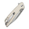 SENCUT Stratex Flipper & Thumb Stud Knife Ivory G10 Handle (3.17" Satin Finished 9Cr18MoV Blade) S25055 - 2 - SENCUT