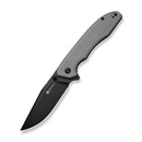 SENCUT Sylor Flipper & Thumb Stud Knife Gray G10 Handle (3.35" Black D2 Blade) S25056 - 1 - SENCUT