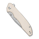 SENCUT Sylor Flipper & Thumb Stud Knife Ivory G10 Handle (3.35" Stonewashed D2 Blade) S25056 - 2 - SENCUT