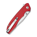 SENCUT Sylor Flipper & Thumb Stud Knife Red G10 Handle (3.35" Satin Finished D2 Blade) S25056 - 3 - SENCUT