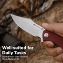 SENCUT Tauron Flipper & Thumb Stud Knife Burgundy G10 Handle (3.48" Satin Finished D2 Blade) S25060 - 2 - SENCUT