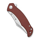 SENCUT Tauron Flipper & Thumb Stud Knife Burgundy G10 Handle (3.48" Satin Finished D2 Blade) S25060 - 2 - SENCUT