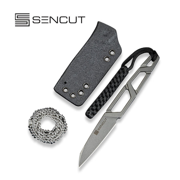 SENCUT TEXO Fixed Blade Neck Knife Skeletonized One-Piece (1.97