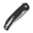 SENCUT Vornix Flipper Knife Black Canvas Micarta Handle (3.65" Satin Finished 9Cr18MoV Blade) S25038 - 2 - SENCUT